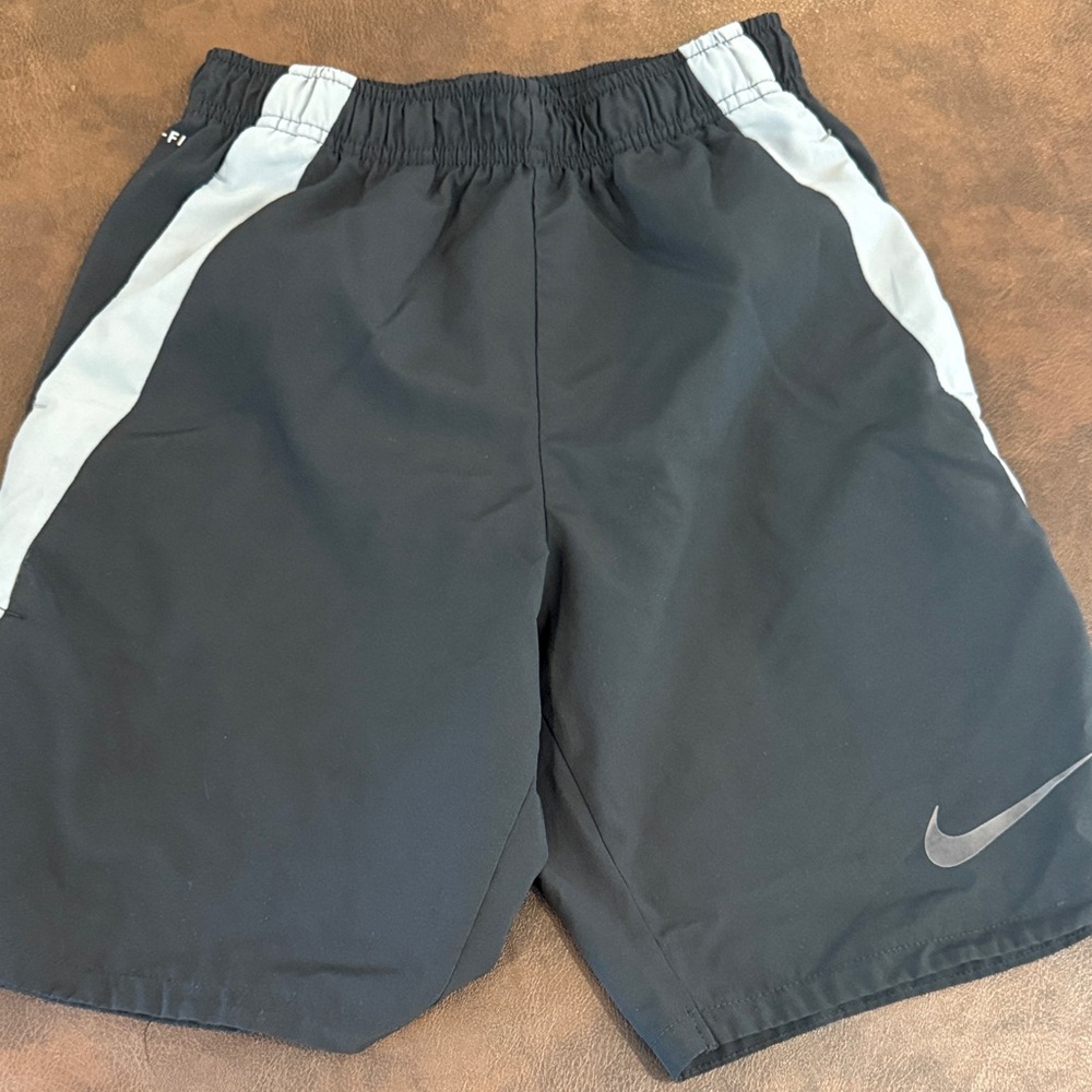 Nike Black and Gray Sports Shorts. Boys size M